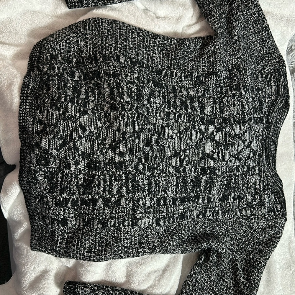 Black and white sweater